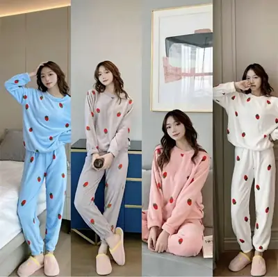 2025 New Autumn & Winter Large Size Coral Velvet Pajamas