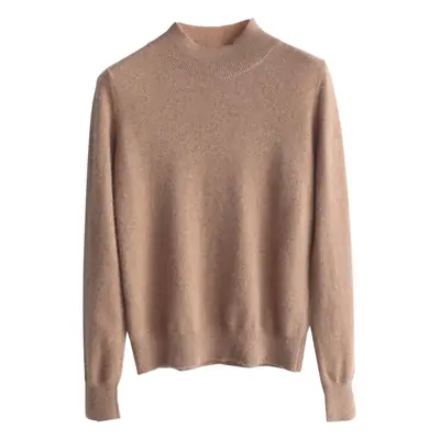 Women's Grey Half Turtleneck Pullover Sweater