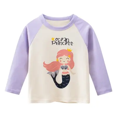 Autumn Cartoon Mermaid Coat for Girls Korean Design
