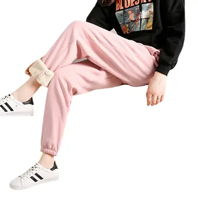 Black Harem Sweatpants Warm Winter Casual Pants
