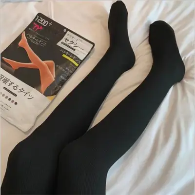Japanese Mutton Fat Pantyhose Warm Leggings Women Winter