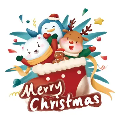 Christmas Window Decor Electrostatic Stickers Santa Claus