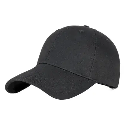 Men Pure Cotton Baseball Cap Large Bristle Black