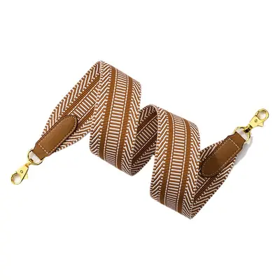 Black Striped Wide Shoulder Strap Bag for Women