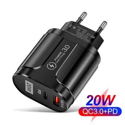 European & American USBC 20W Fast Charging Adapter
