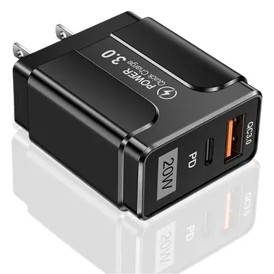 20W PD + QC3.0 Travel Charger for Europe USA UK