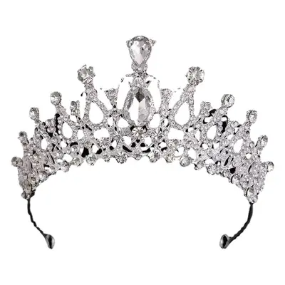 Baroque Vintage Black Luxury Crown Bride Tiara Wedding Dress
