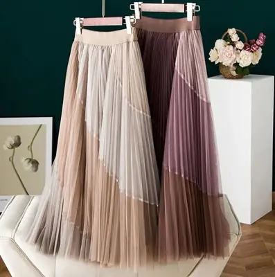 New Autumn Velvet Pleated Skirt High Waist Slim Fit