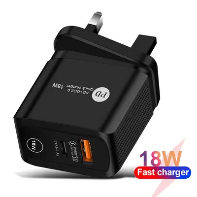 18W PD + QC3.0 Fast Charging Charger 3A