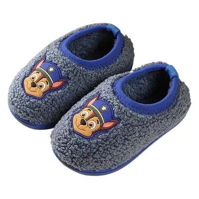 Wang Wang team cotton slippers winter children's baby bag with warm indoor home children's cotton shoes non-slip fluffy slippers