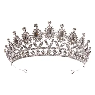 Silver Crystal Crown for Bridal & Birthday Wear