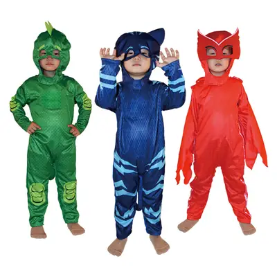 Blue Cat Hooded Pajama for Kids Boys Flying Gecko Costume
