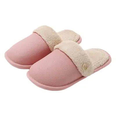 Women Cotton Slippers Green Plush Maternity Warm Winter