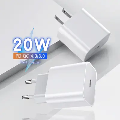 European Gauge 20W PD Charger for Apple 11/12 & 8P/XSPO Flash Charging