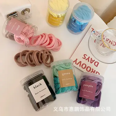 Black Basic Accessories Hair Ties 50 Packs