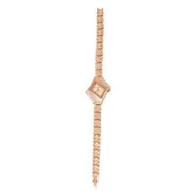 Women's Luxury Diamond Star Watch with Gold Alloy Bracelet