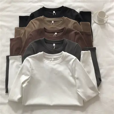 Women Velvet Warm T-Shirt Winter Slim Fit
