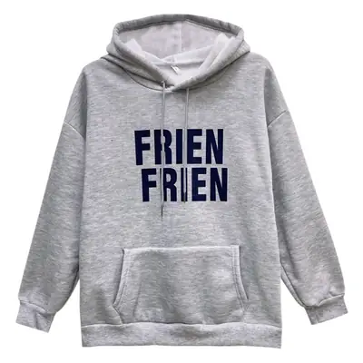 Fleece Hooded Sweatshirt Women New Winter Letter Print Loose Fit