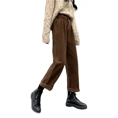2024 Winter Women's Faux Fur Coat & Wide Leg Pants Set