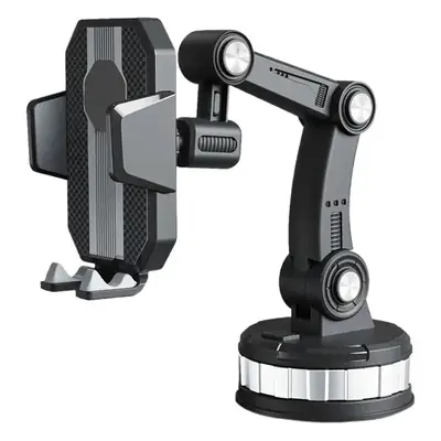 Multi-Function Car Phone Mount with Suction Cup & Shock Absorbing Arm