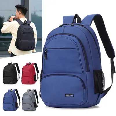 Men's Black Business Backpack with 3 Compartments