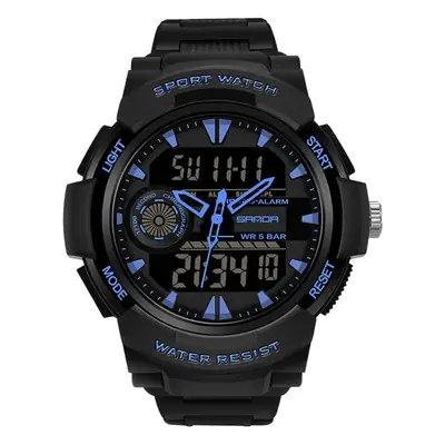 Sanda Digital Single Display Watch Black Waterproof Sports Wear