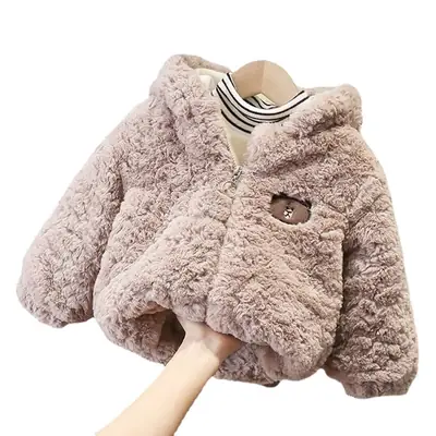 Girls Fleece Coat Winter Western Style Warm Outerwear