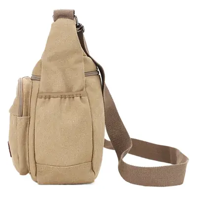 Men's Canvas Shoulder Bag Waterproof Crossbody Travel Bag