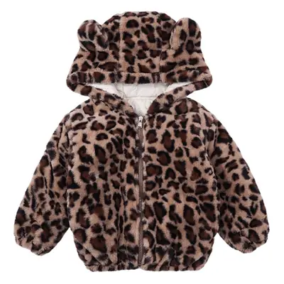 Girls Leopard Print Wool Sweater Winter Outfit