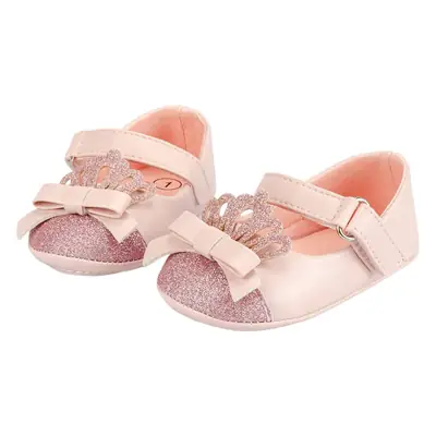 Cross-Border New Fashion Sequin Crown Princess Shoes Lady Children's Shoes Non-Slip Soft Sole Toddler Shoes Baby Shoes Baby