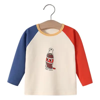 Baby Cotton Long Sleeve T-Shirt Red Cream Little Cow Print