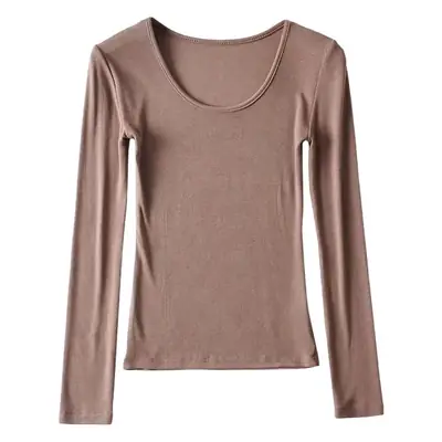 Black Slim Fit Long Sleeve Pullover Women