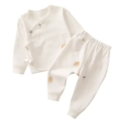 Newborn Pajamas Set White Cotton Autumn Baby Clothes