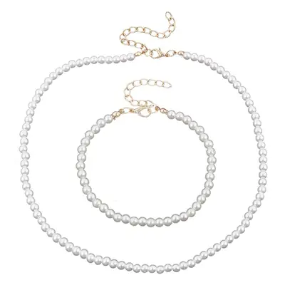 Pearl Bracelet & Necklace Set for Women