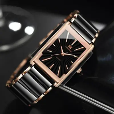 Men's Gold Black Sunburst Quartz Watch