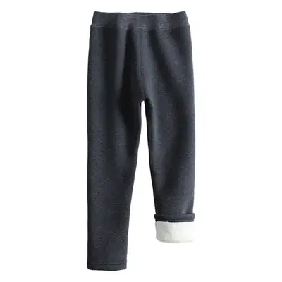 Girls Fleece Leggings Grey Warm Winter Pants