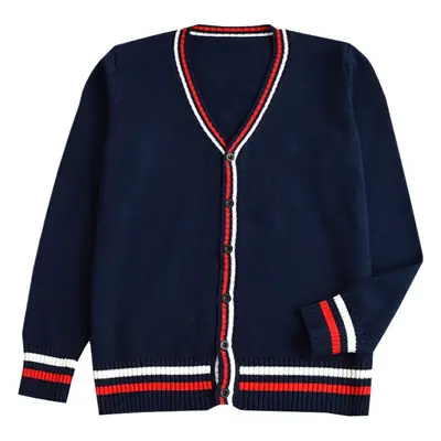 Japanese Crown Cardigan Sweater Set Red Navy School Uniform