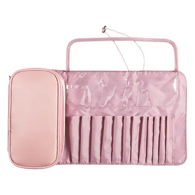 Two-in-One Detachable Cosmetic Bag Black Waterproof Large Capacity