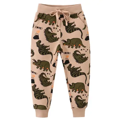 Kids Cotton Dinosaur Pants for Boys Autumn Winter