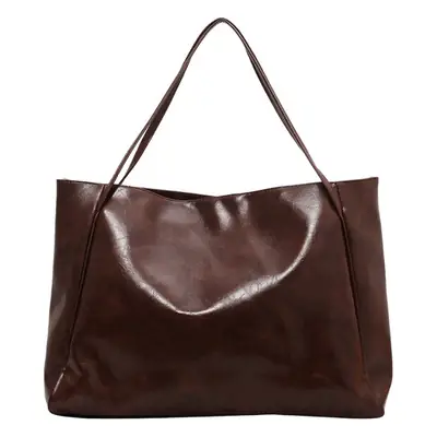 Black Leather Tote Bag Women 2021 Large Capacity