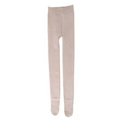 Japanese Style Warm Thick Leggings Women Fleece Lined Oatmeal White
