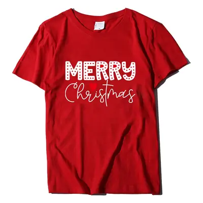 Women Merry Christmas T-Shirt Cotton Loose Fit Multi Color