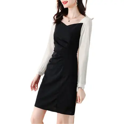 Black Long Sleeve Women's Dress for Autumn 2021
