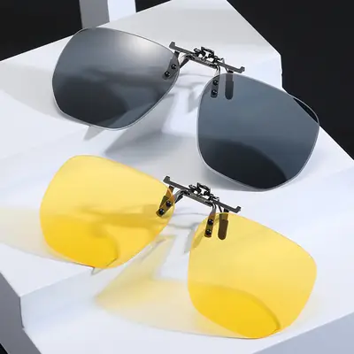 Polarized Sunglasses Clip-On for Women 2025 New European and American Fashion Stylish Myopia Clip-On Dual-Use Color-Changing Sunglasses Clip-On