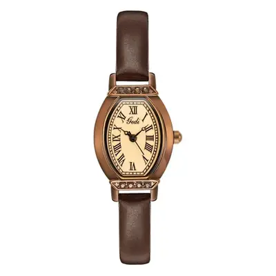 Gold Vintage Barrel Shell Quartz Watch for Women
