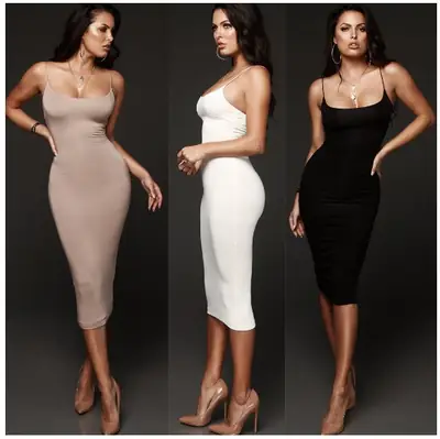 2022 Sexy Body Fit White Pencil Skirt