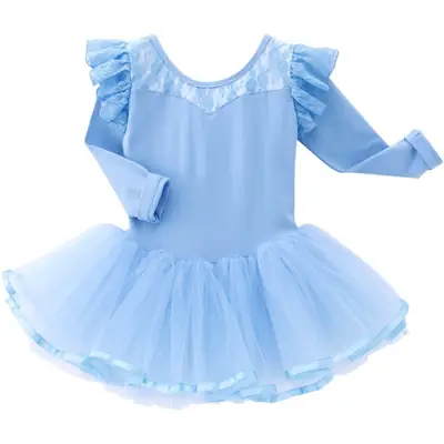 Children's Long Sleeve Ballet Dress Pink Tulle