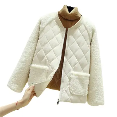Women's White Quilted Coat 2021 Winter Korean Style