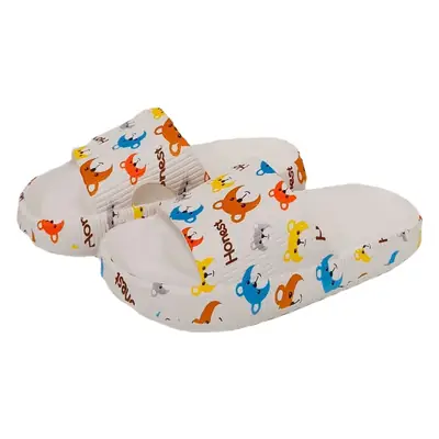 Couple's Butterfly Pattern Flat Slippers 4cm Thick