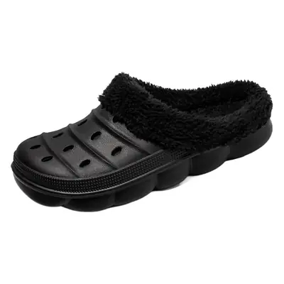 Women Fleece Lined Cave Shoes Black Warm Winter